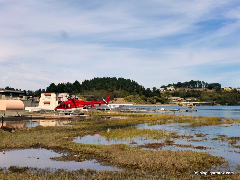 Sausalito, lądowisko heliktopera jak z MacGyvera