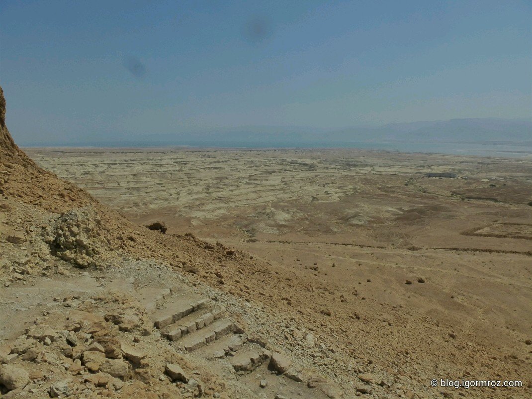 Masada widok podczas wspinaczki