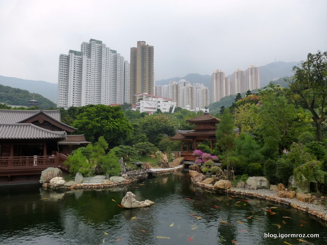 I wcale nie było brzydko. Wręcz przeciwnie. A to miejsce (ogród Nam Lian) jak żywcem wyjęte z filmów o mistrzu Kung Fu mieszkającym w HK.