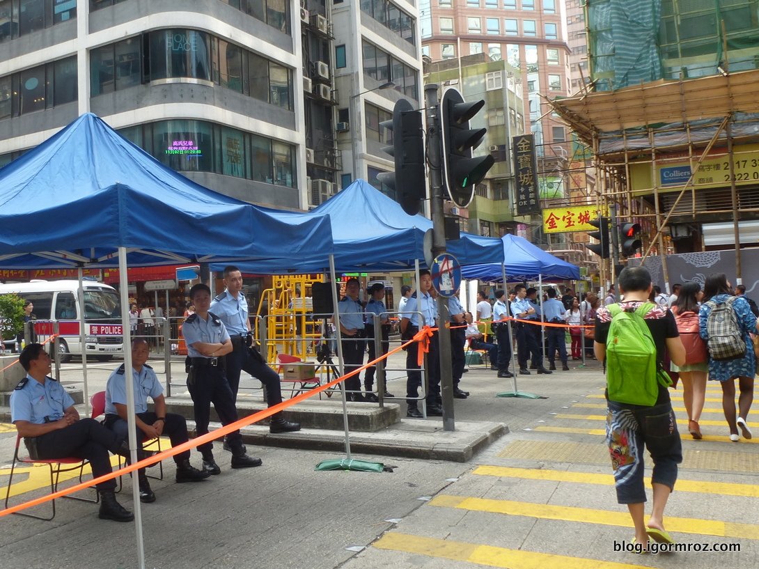 Hong Kong Protesty Policja